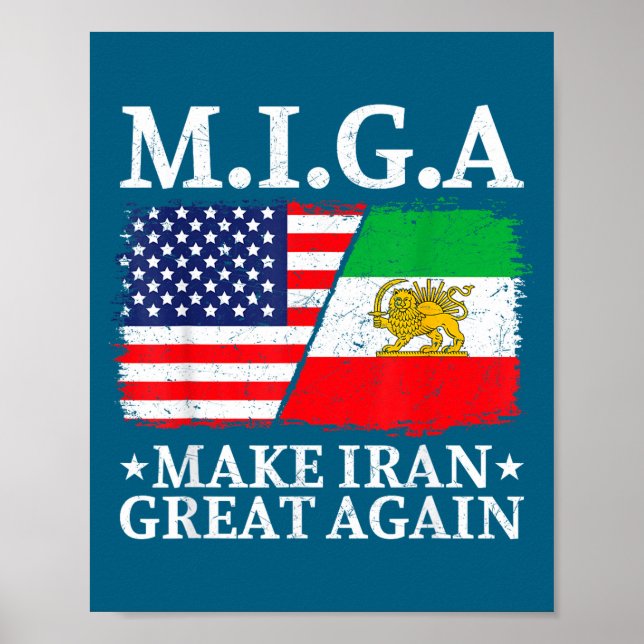 Miga Make Iran Great Again Illustration Poster (Vorne)