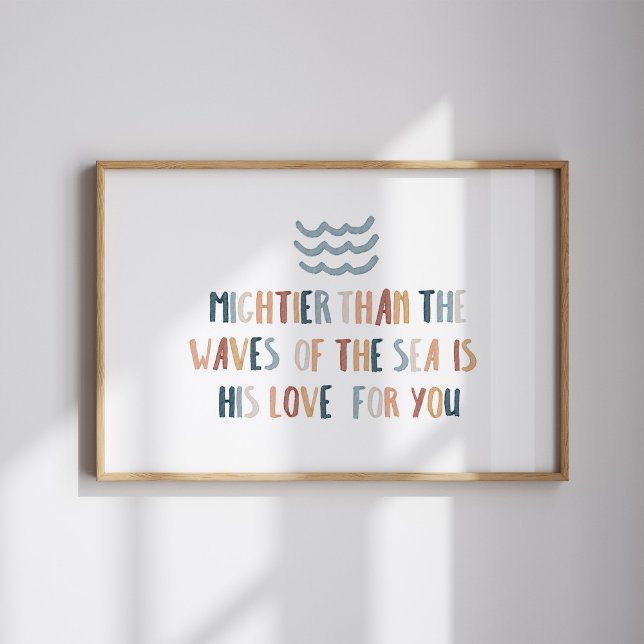 Mighter als die Wellen Christlich Kids Poster (Von Creator hochgeladen)