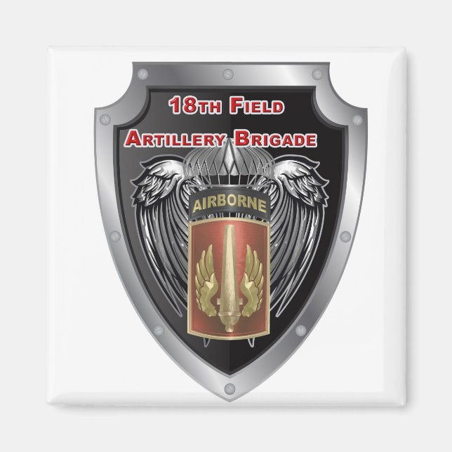 Mighty 18. Field Artillery Brigade Im Flugzeug Magnet (Vorne)