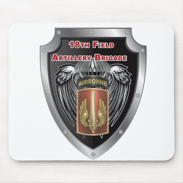 Mighty 18. Field Artillery Brigade Im Flugzeug Mousepad (Vorne)
