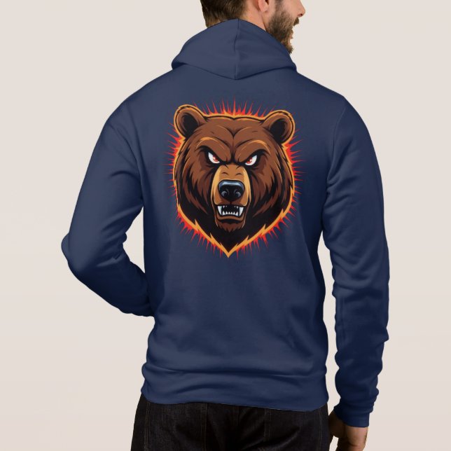 Mighty Bear – Raw Strength of Nature Hoodie (Rückseite)