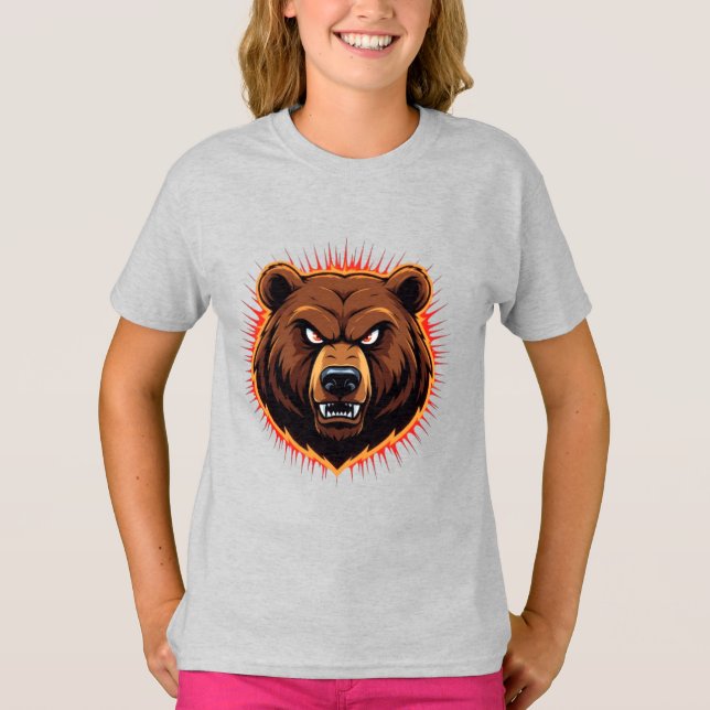 Mighty Bear – Raw Strength of Nature T-Shirt (Vorderseite)