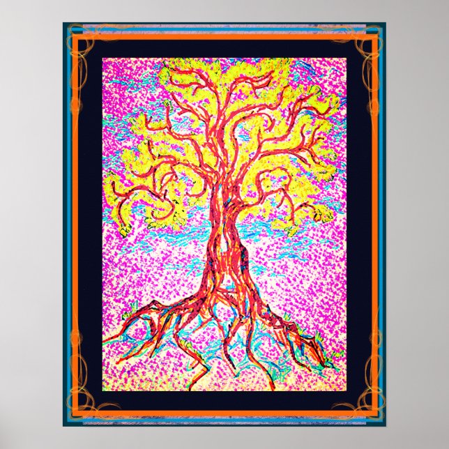 Mighty Colorful Tree Poster (Vorne)