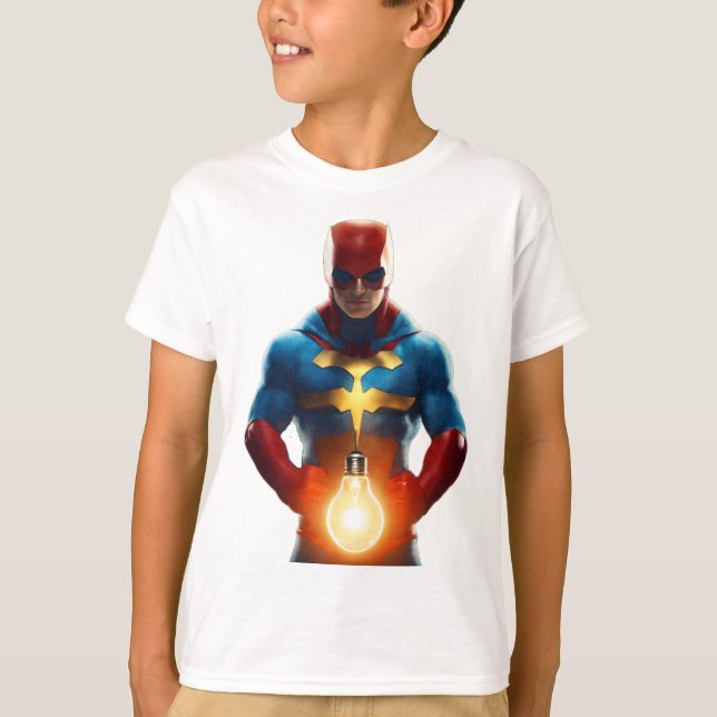 Mighty Defender Superhero T - Shirt (Vorderseite)
