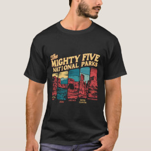 Mighty Five Big 5 Nationalparks Wandern Camping Vi T-Shirt