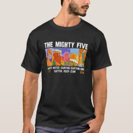 Mighty Five National Parks List Vintag T-Shirt