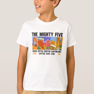 Mighty Five Utah Nationalparks Liste Vintage T-Shirt