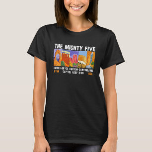 Mighty Five Utah Nationalparks Liste Vintage T-Shirt