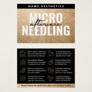 Mighty Glitzer Gold Dermal Filler Aftercare Card