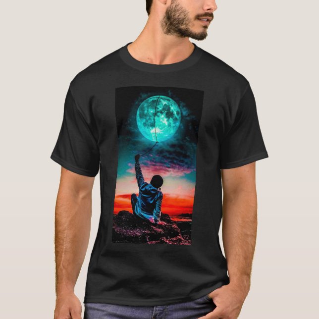"Mighty Guardian: Small Boy Planet Tattoo Design" T-Shirt (Vorderseite)