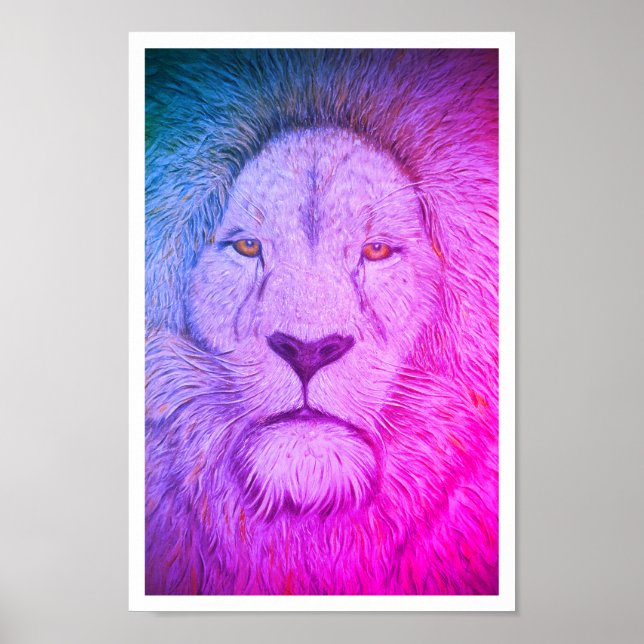 Mighty Lion Lila Poster (Vorne)