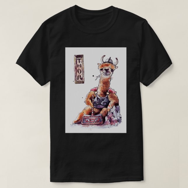Mighty Llama Thor T-Shirt (Design vorne)