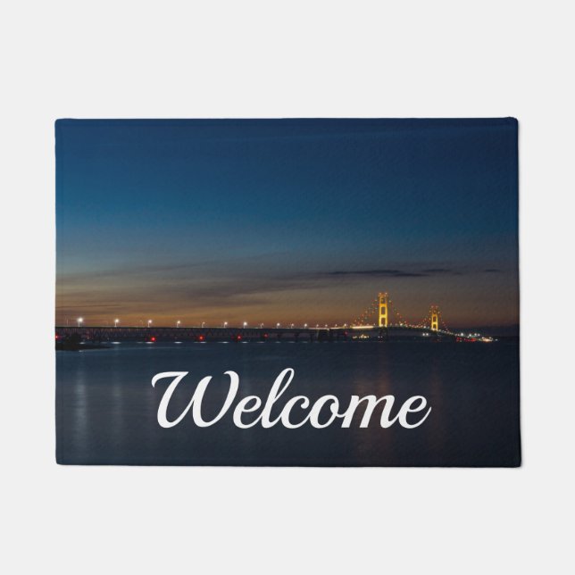 Mighty Mac at Night Pano Willkommen Doormat Fußmatte (Vorderseite)