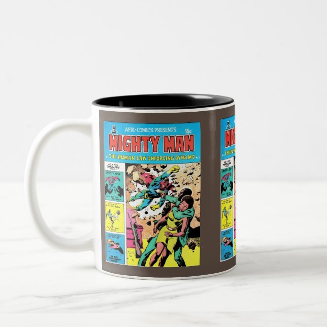 Mighty Man 4 Zweifarbige Tasse (Links)