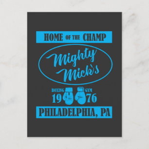 Mighty Micks Boxing-Gym-Geschenk Vintager Philly B Postkarte