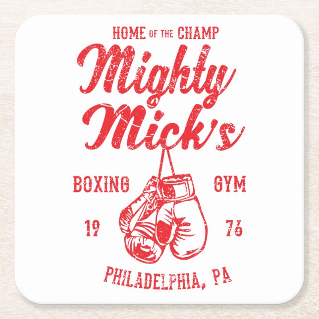Mighty Mick's Boxstudio Vintage Philly Untersetzer (Vorderseite)