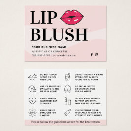 Mighty Modern Lip Blush AfterCare Instruction Card