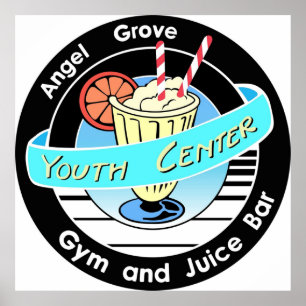 Mighty Morphin Power Ranger Jugendzentrum Logo Poster