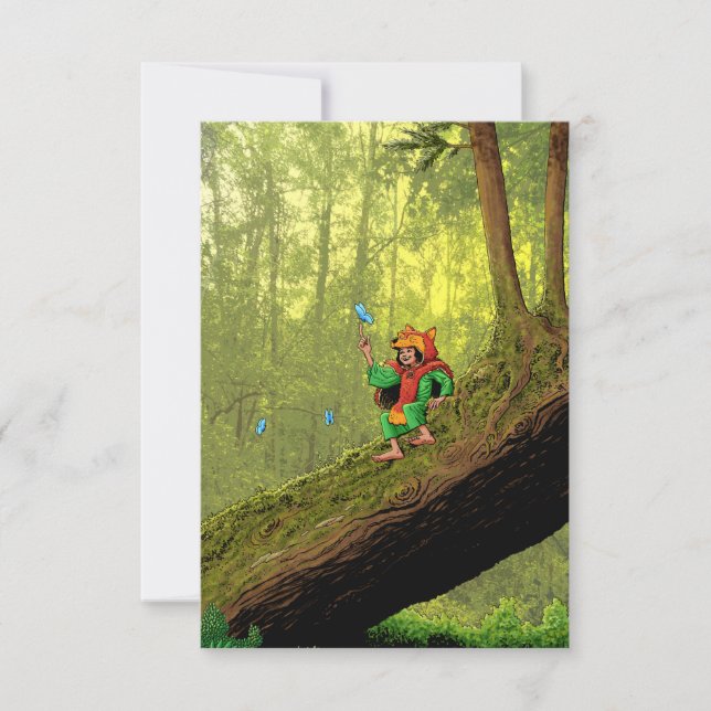 Mighty Nizz Blue Buttefly Card Dankeskarte (Vorderseite)