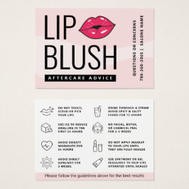 Mighty Pink Lip Blush Aftercare Adress Card