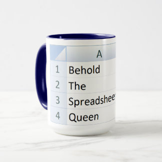 Mighty Spreadsheet Queen, Excel Blue Tasse