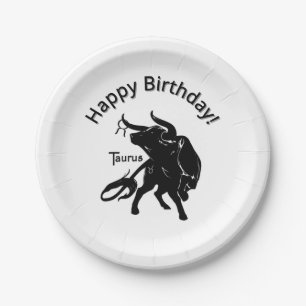 Mighty Taurus The Bull Zodiac Happy Birthday Pappteller