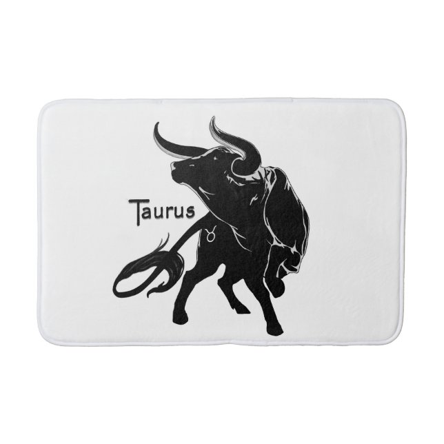 Mighty Taurus The Bull Zodiac Initial Badematte (Vorderseite)