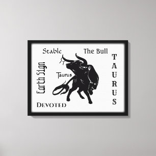 Mighty Taurus The Bull Zodiac Leinwanddruck