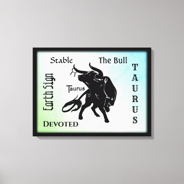 Mighty Taurus The Bull Zodiac Leinwanddruck (Vorderseite)