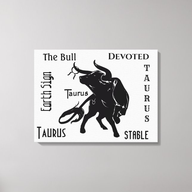 Mighty Taurus The Bull Zodiac Leinwanddruck (Vorderseite)
