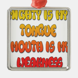 Mighty Tongue Schwäche Mouth Pic Ornament Aus Metall