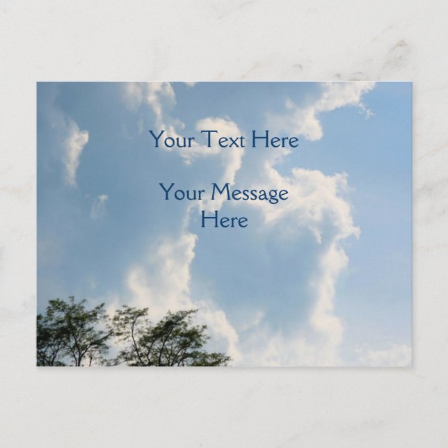 Mighty White Clouds Nature Postkarte (Vorderseite)