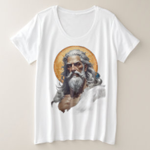 Mighty Zeus - Gott des Donners Große Größe T-Shirt
