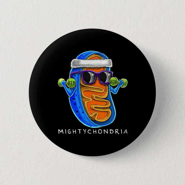 Mightychondria Cellular Biology Science Teacher Fu Button (Vorderseite)