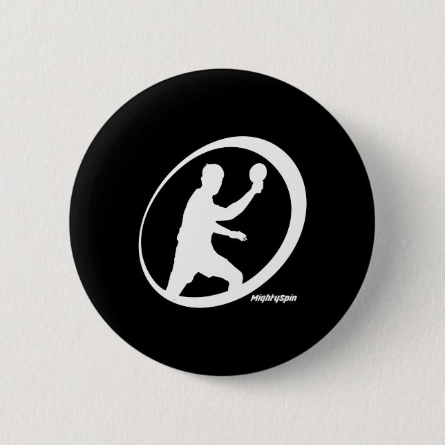 MightySpin Ping Pong T-Shirt Tischtennis Komfort Button (Vorderseite)