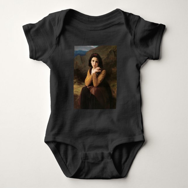 Mignon Innocence Adoleszenz Girl, Bouguereau Baby Strampler (Vorderseite)