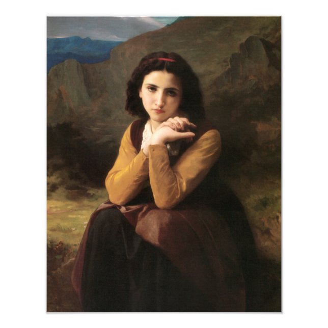 Mignon Innocence Adoleszenz Girl, Bouguereau Fotodruck (Vorne)