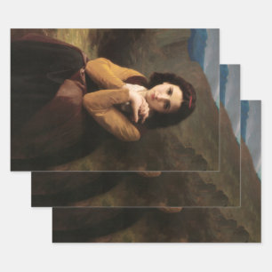 Mignon Innocence Adoleszenz Girl, Bouguereau Geschenkpapier Set