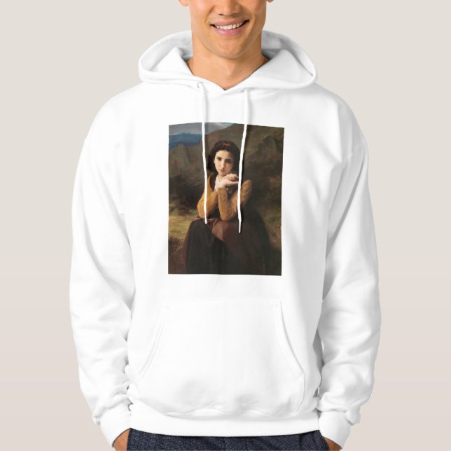 Mignon Innocence Adoleszenz Girl, Bouguereau Hoodie (Vorderseite)
