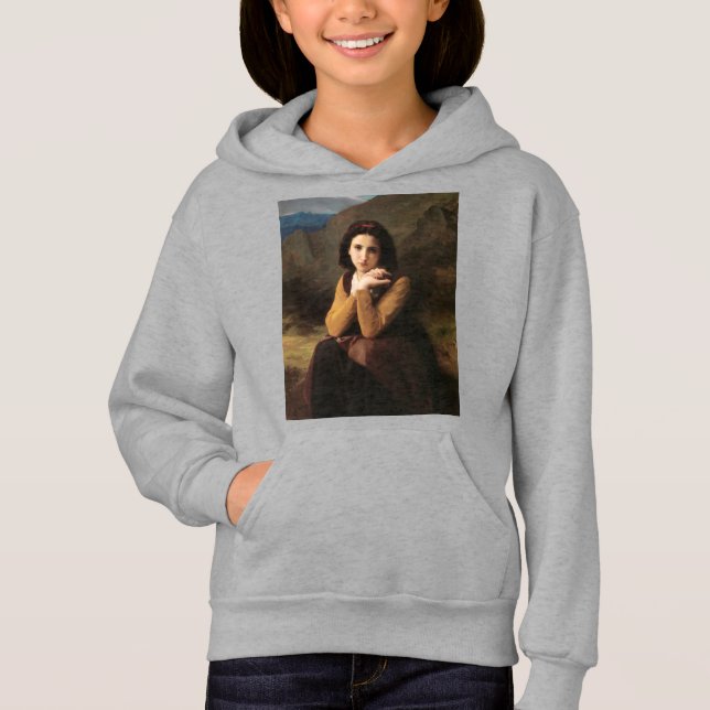 Mignon Innocence Adoleszenz Girl, Bouguereau Hoodie (Vorderseite)