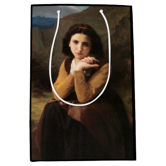 Mignon Innocence Adoleszenz Girl, Bouguereau Mittlere Geschenktüte (Vorderseite)