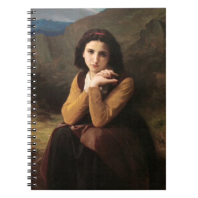Mignon Innocence Adoleszenz Girl, Bouguereau Notizblock (Vorderseite)