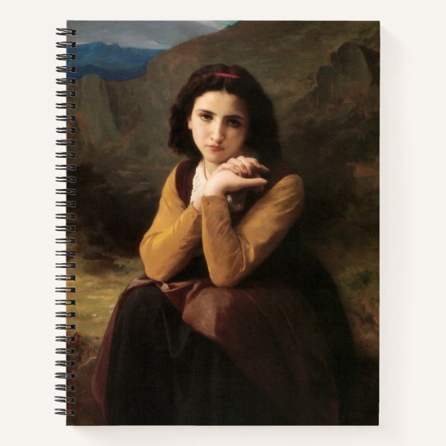 Mignon Innocence Adoleszenz Girl, Bouguereau Notizbuch (Vorderseite)