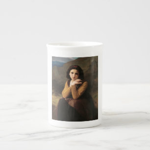 Mignon Innocence Adoleszenz Girl, Bouguereau Prozellantasse