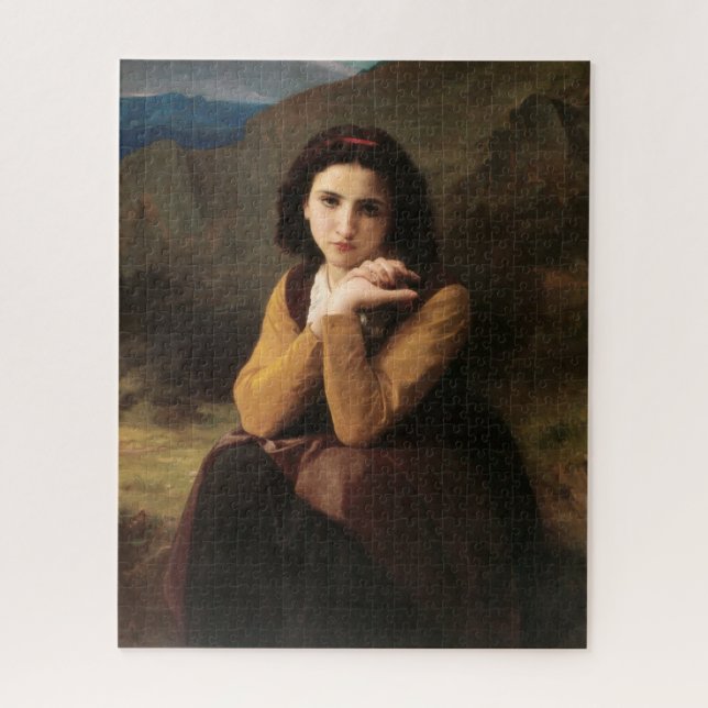 Mignon Innocence Adoleszenz Girl, Bouguereau Puzzle (Vertikal)