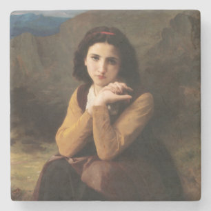 Mignon Innocence Adoleszenz Girl, Bouguereau Steinuntersetzer