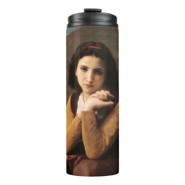 Mignon Innocence Adoleszenz Girl, Bouguereau Thermosbecher (Vorderseite)