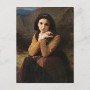 Mignon (Süßes junges französisches Mädchen) (von B Postkarte
