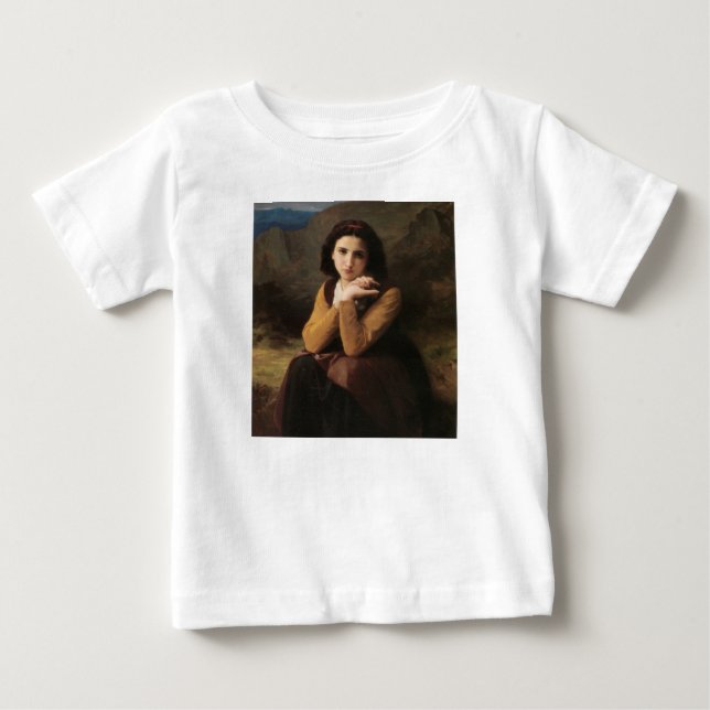 Mignon (Sweet Young French Girl) (von Bouguereau) Baby T-shirt (Vorderseite)