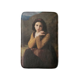 Mignon (Sweet Young French Girl) (von Bouguereau) Badematte